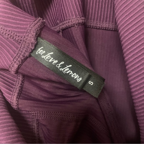 For Love & Lemons Seamed Rib Legging Size Small Plum Purple - Picture 11 of 12